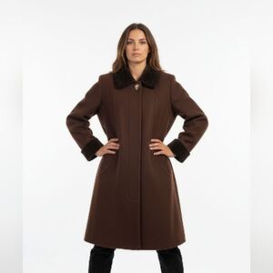 Alorna 100% Wool Lightweight Vintage Coat sz L see measurements